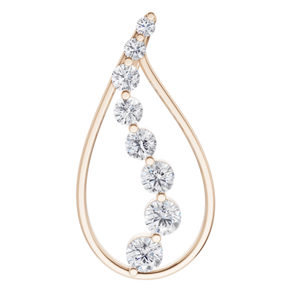 Golden Horizon Solitaire Pendant