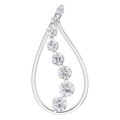 Golden Horizon Solitaire Pendant