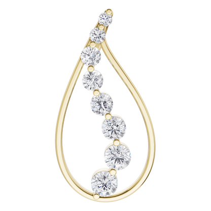 Golden Horizon Solitaire Pendant