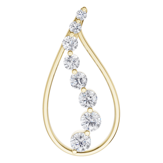 Golden Horizon Solitaire Pendant