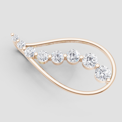 Golden Horizon Solitaire Pendant