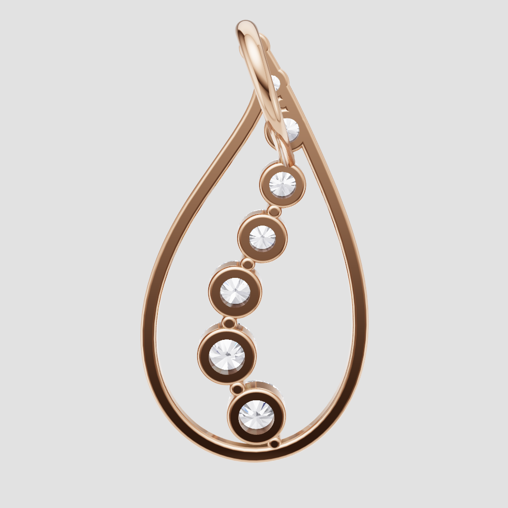 Golden Horizon Solitaire Pendant