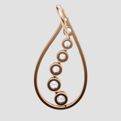 Golden Horizon Solitaire Pendant