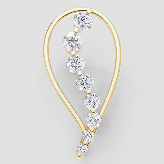 Golden Horizon Solitaire Pendant