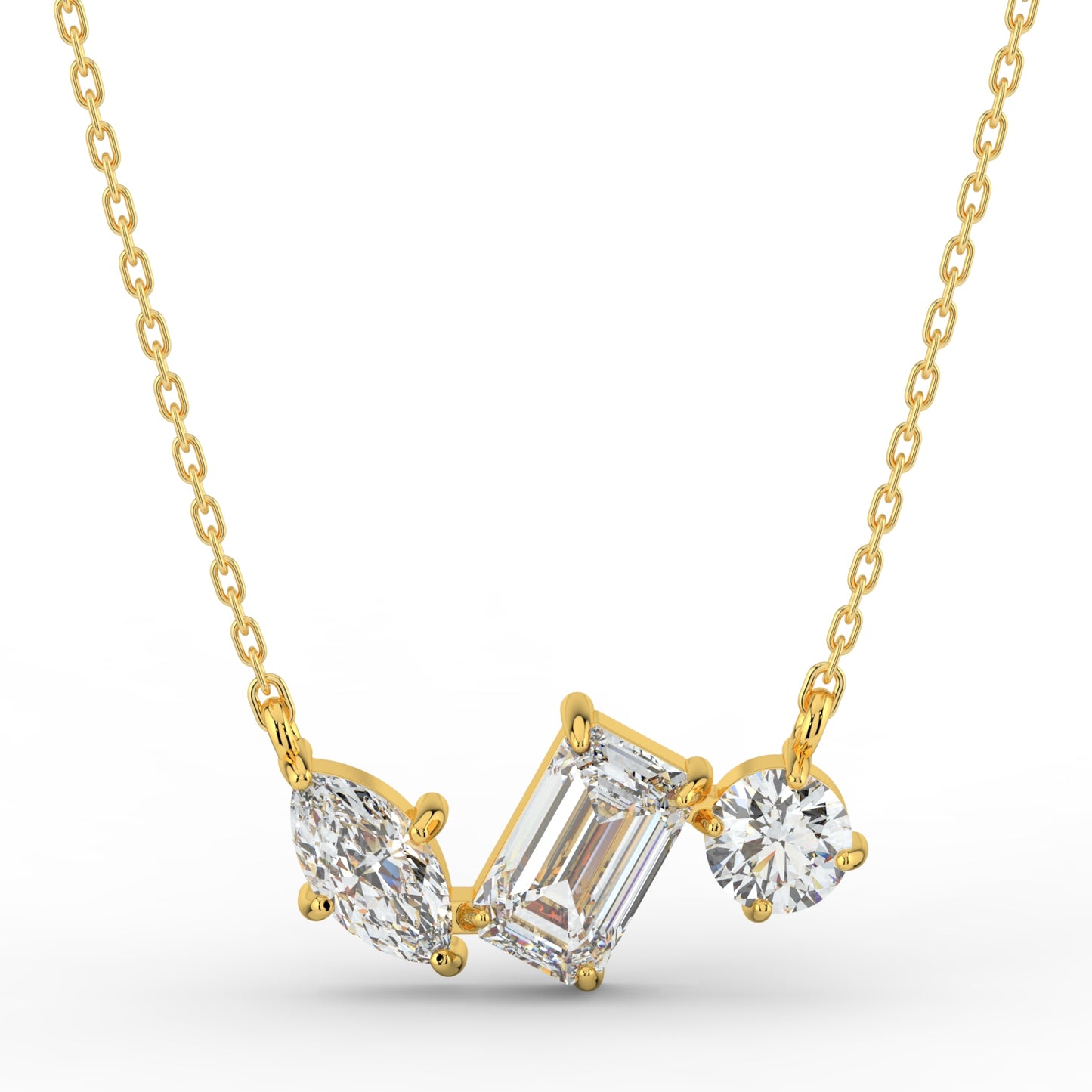 Celestial Beam Solitaire Pendant (With Chain)