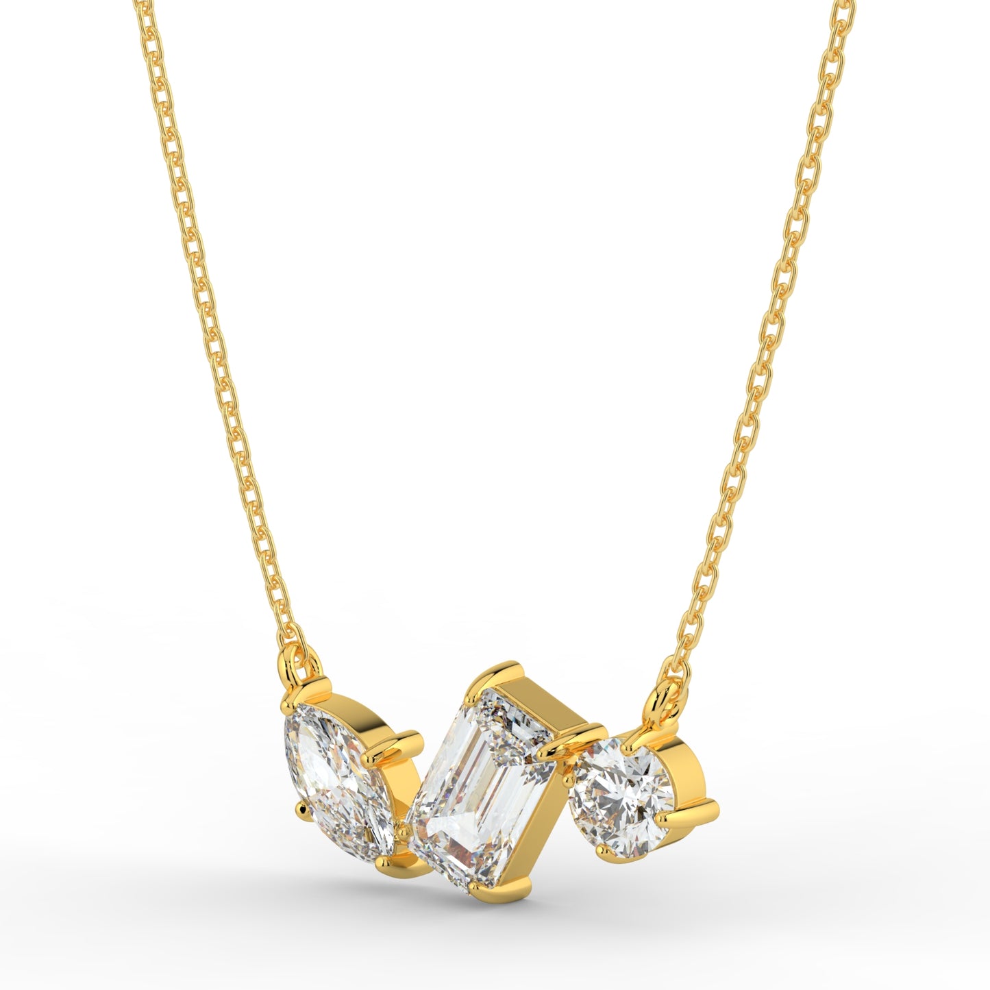 Celestial Beam Solitaire Pendant (With Chain)