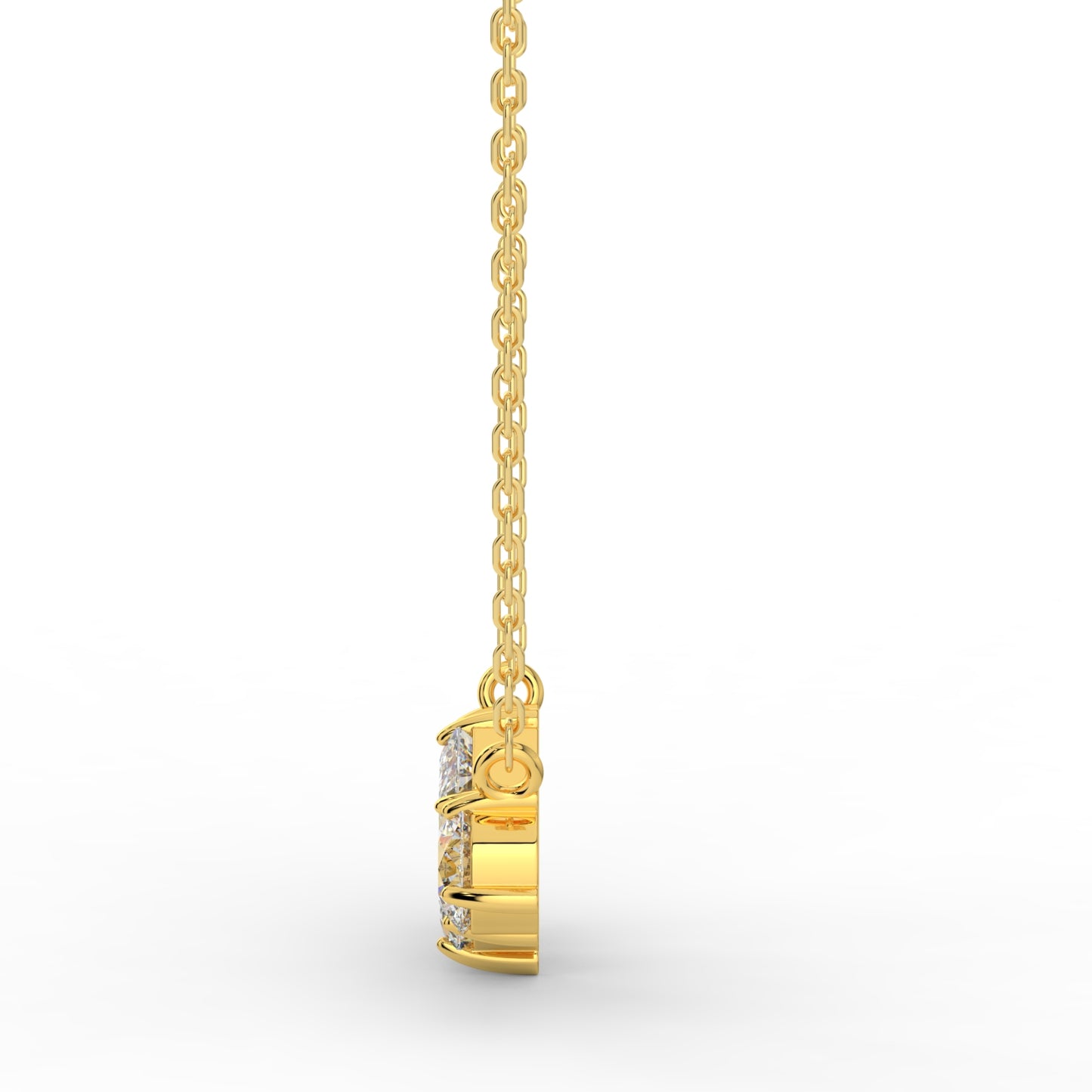 Celestial Beam Solitaire Pendant (With Chain)