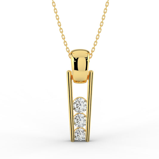 Pure Luster Solitaire Pendant (With Chain)