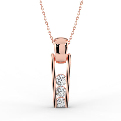 Pure Luster Solitaire Pendant (With Chain)