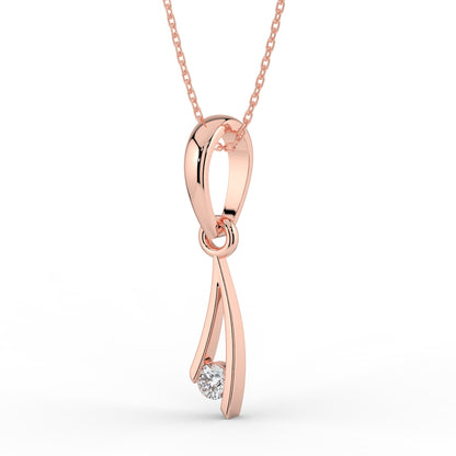 Radiant Essence Solitaire Pendant (With Chain)