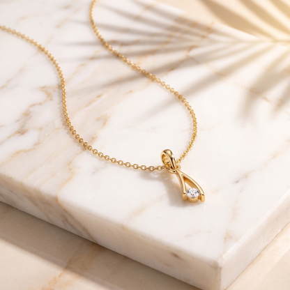 Radiant Essence Solitaire Pendant (With Chain)
