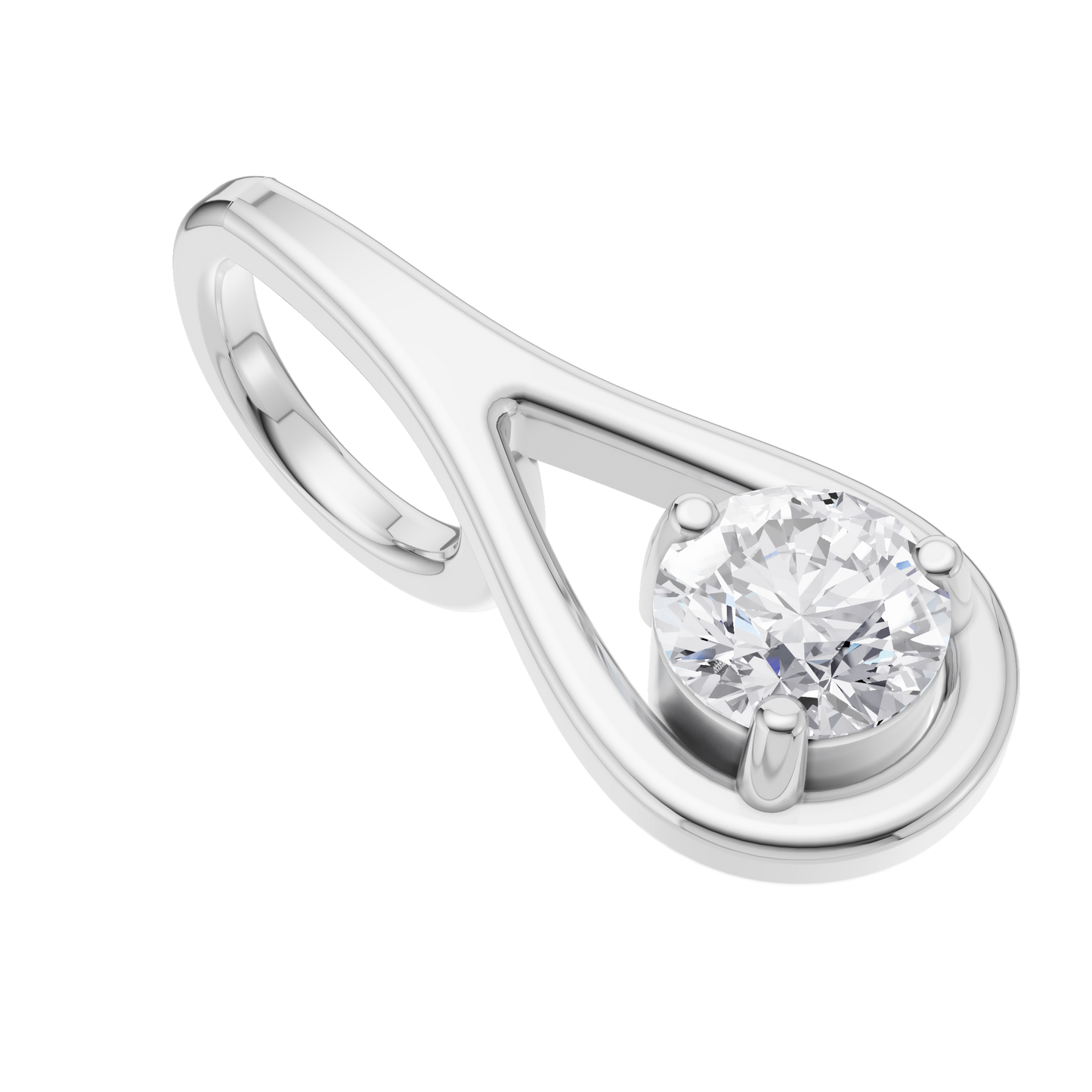 Ethereal Brilliance Solitaire Pendant