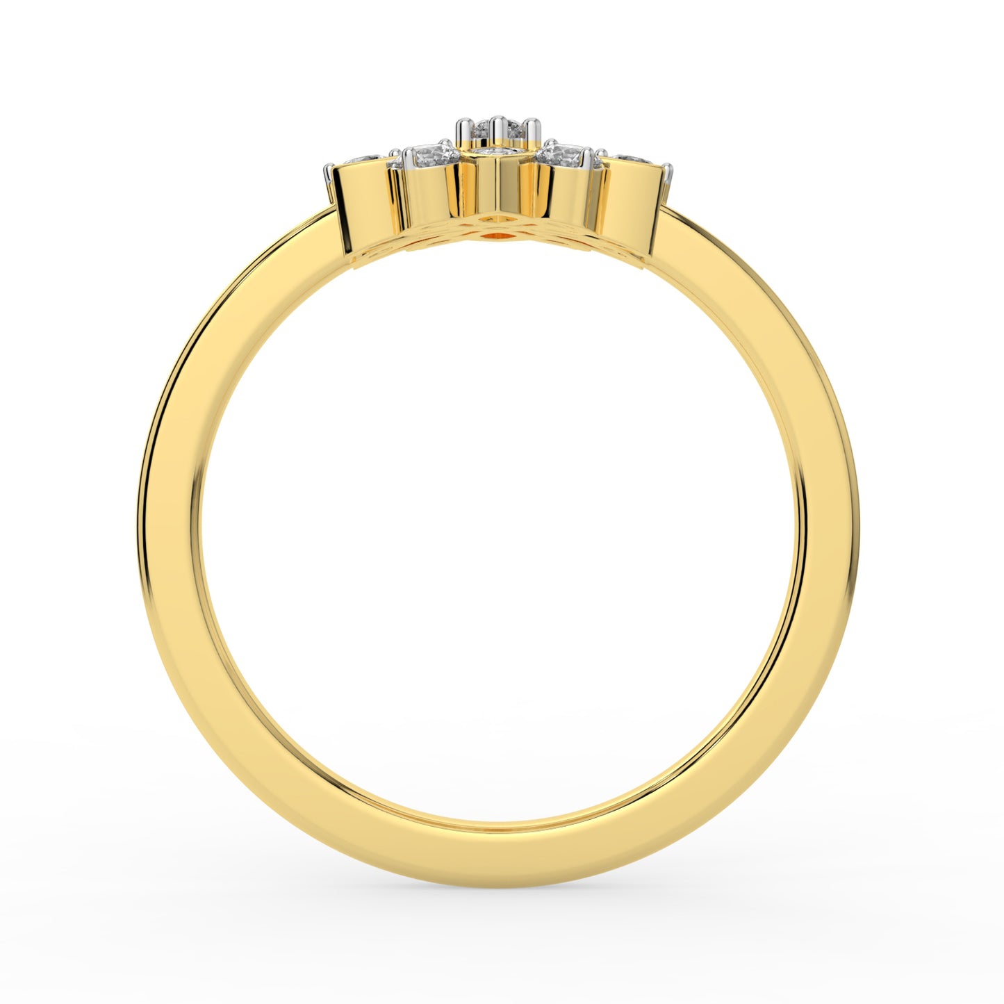 Floral Prism Diamond Ring