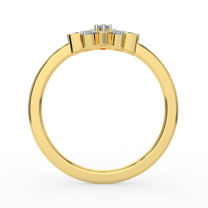 Floral Prism Diamond Ring