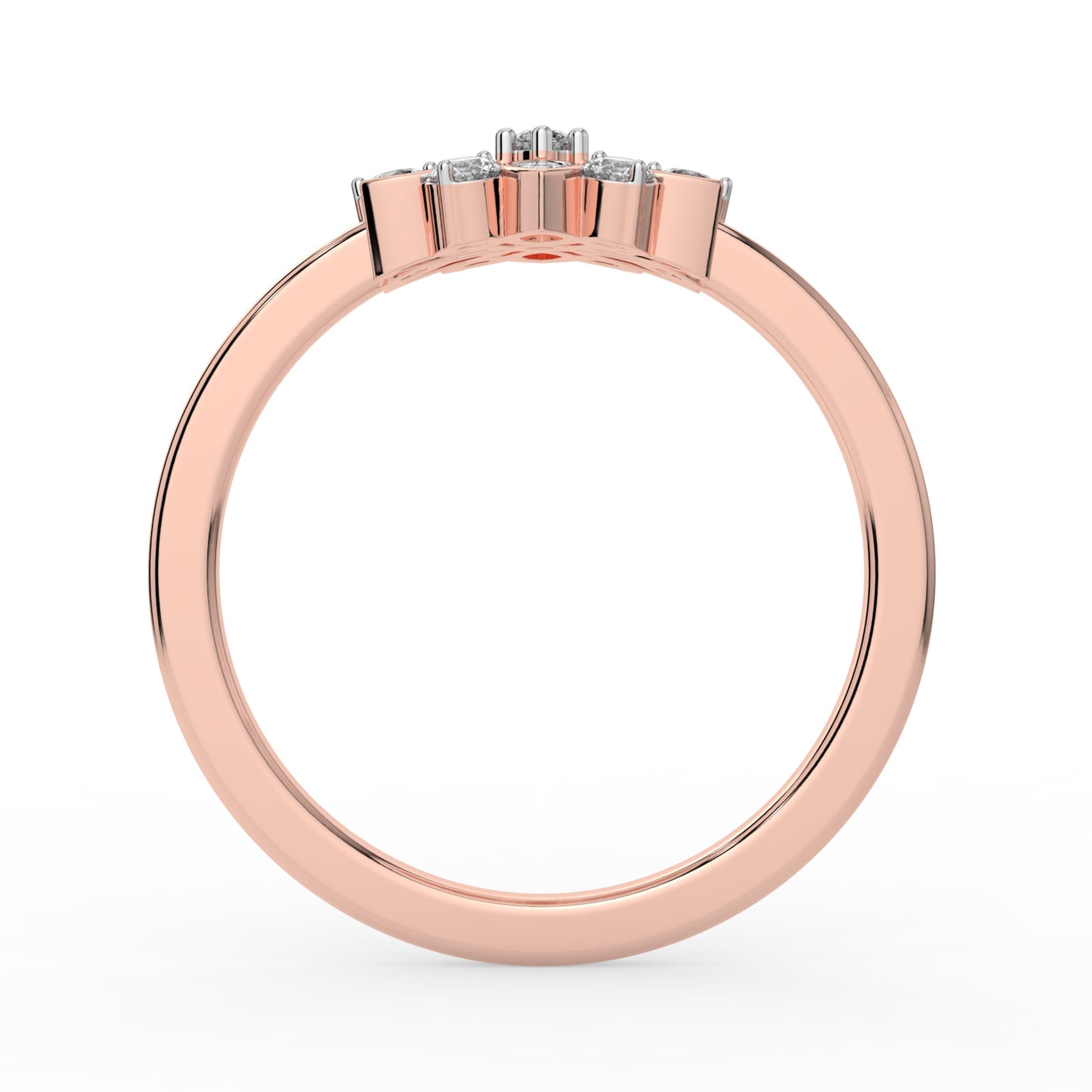 Floral Prism Diamond Ring