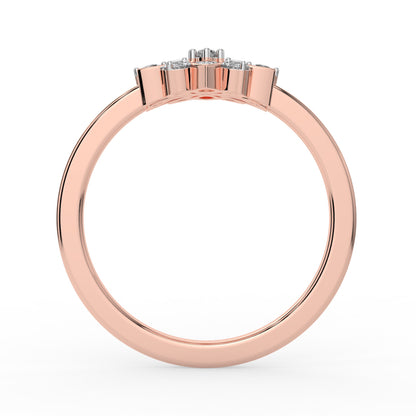 Floral Prism Diamond Ring