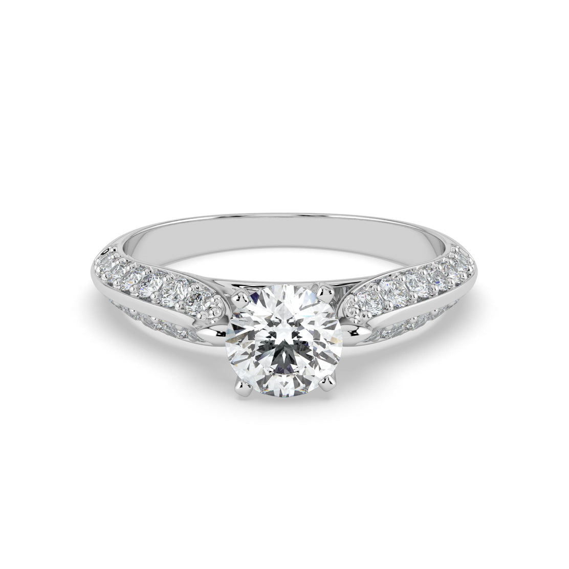 Elegant Aura Solitaire Diamond Ring
