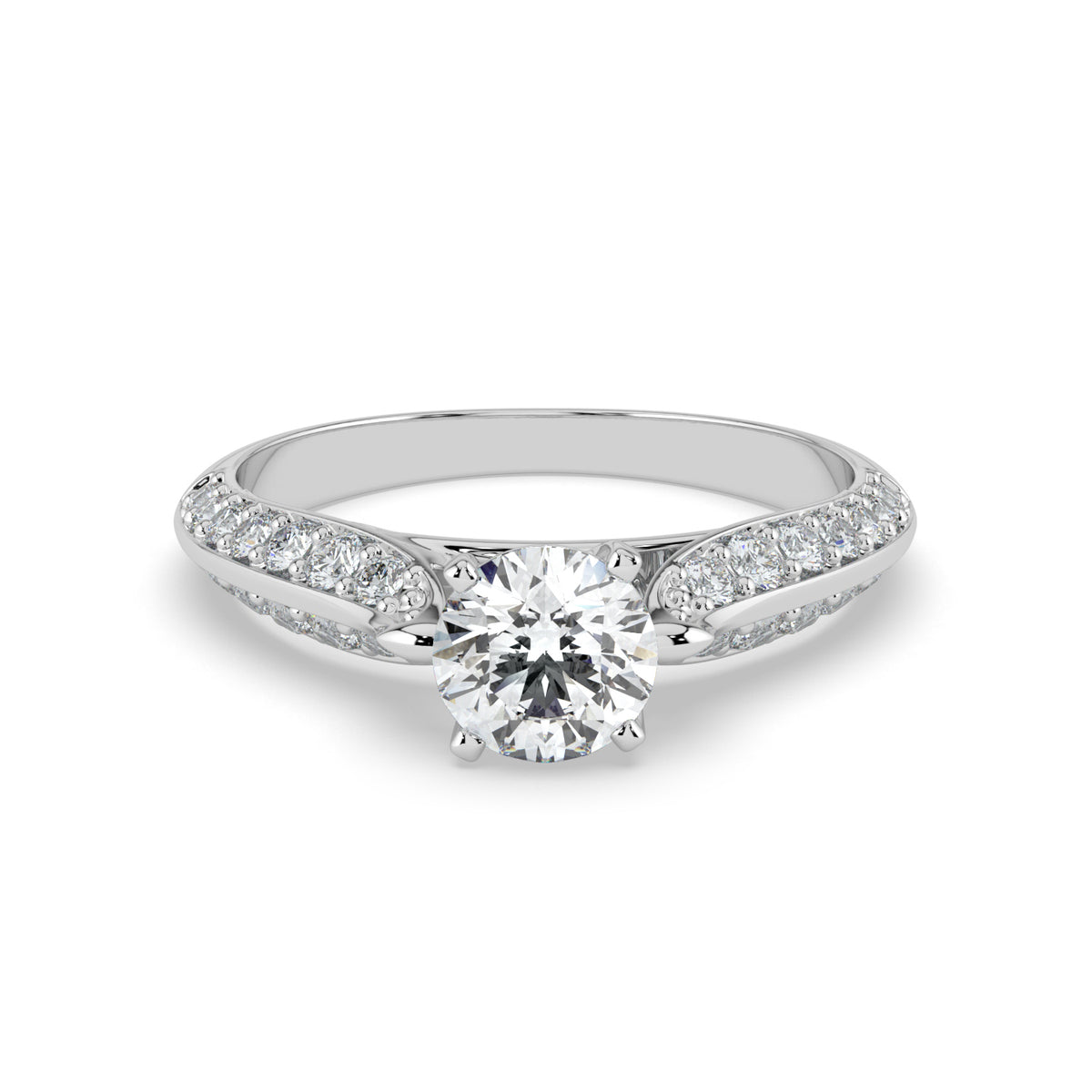 Elegant Aura Solitaire Diamond Ring