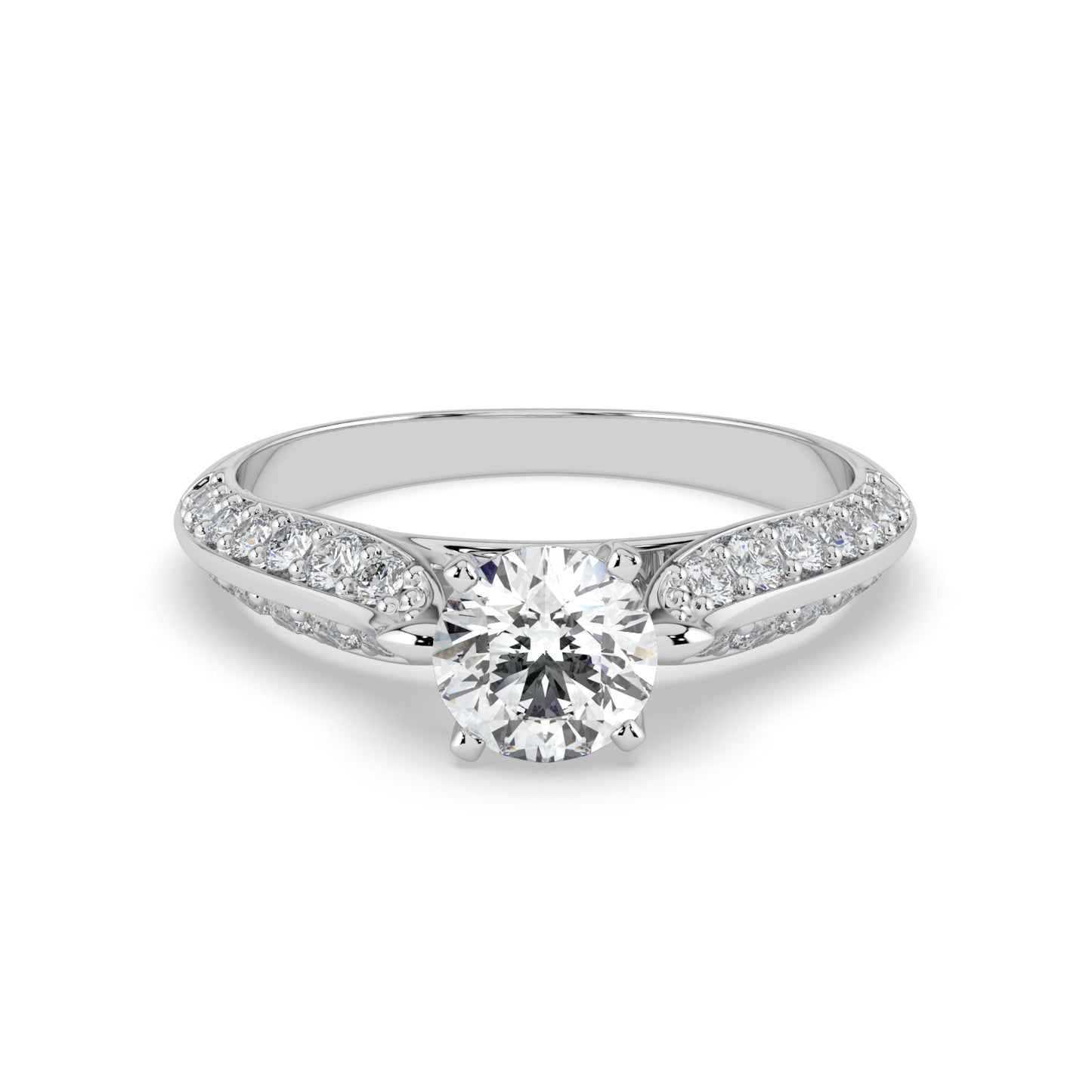 Elegant Aura Solitaire Diamond Ring
