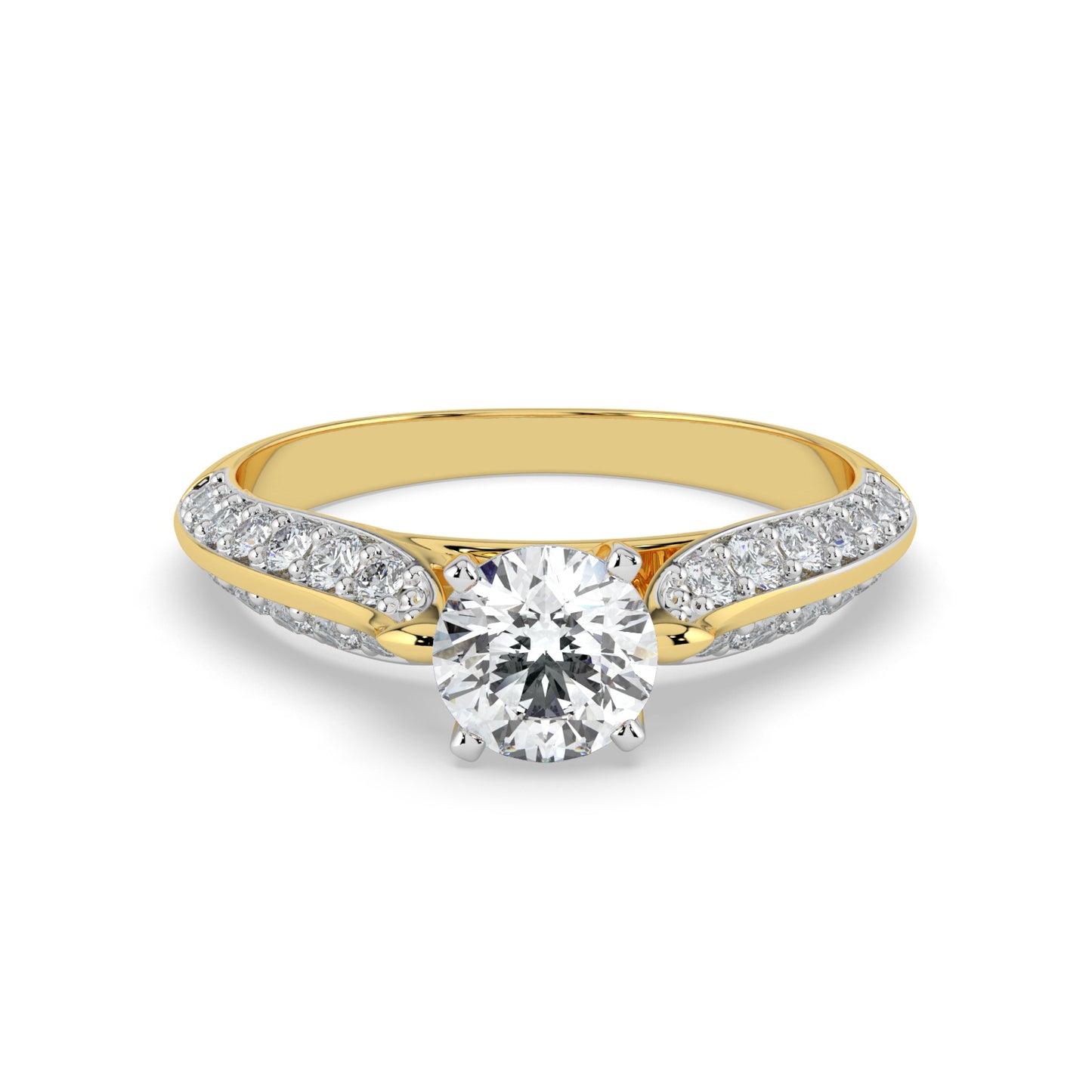 Elegant Aura Solitaire Diamond Ring