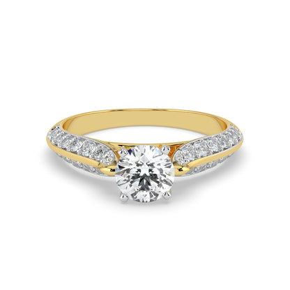 Elegant Aura Solitaire Diamond Ring