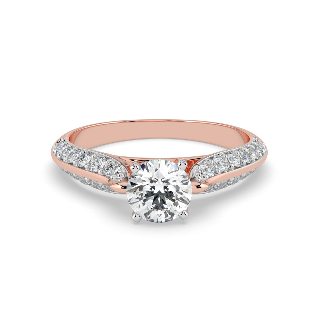 Elegant Aura Solitaire Diamond Ring