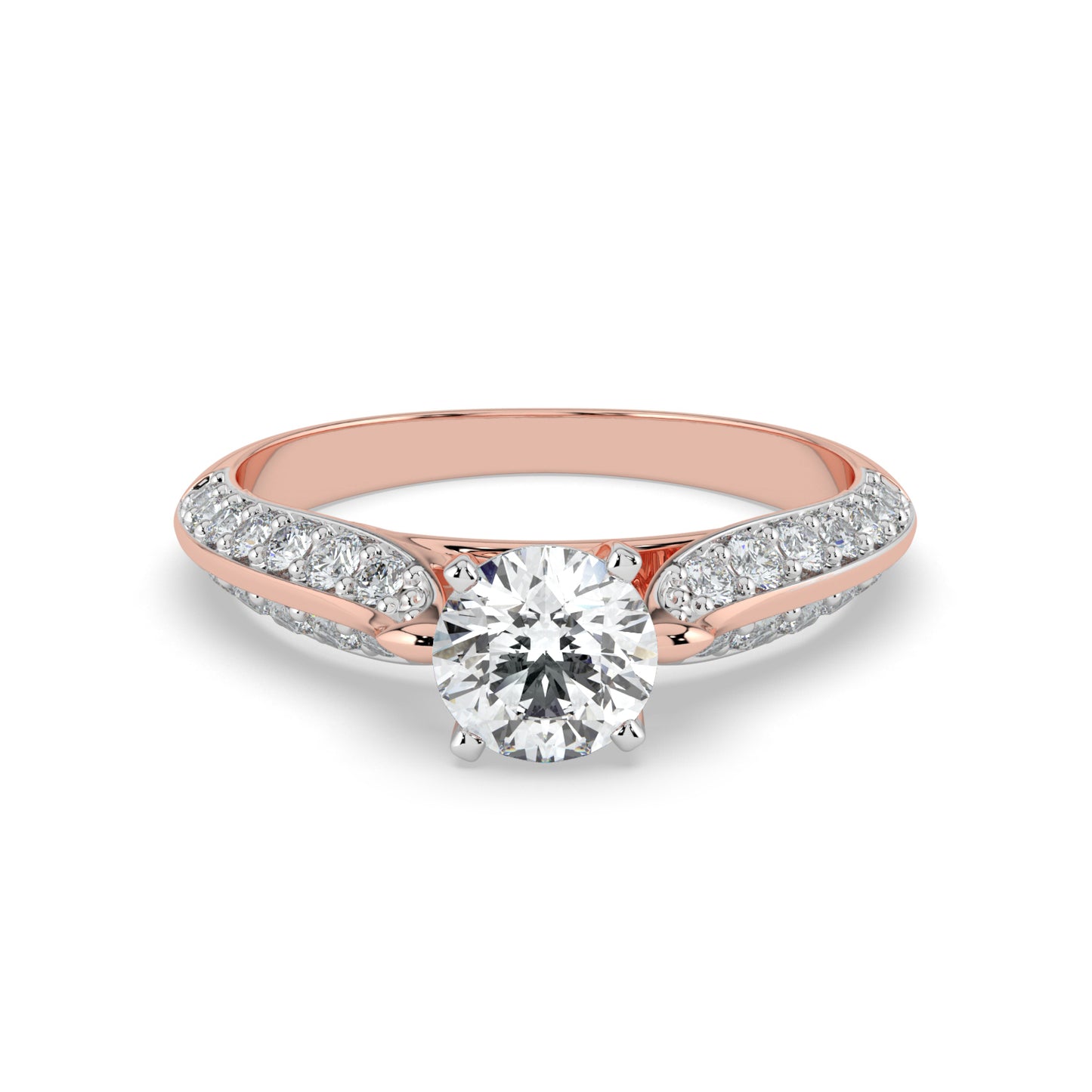 Elegant Aura Solitaire Diamond Ring
