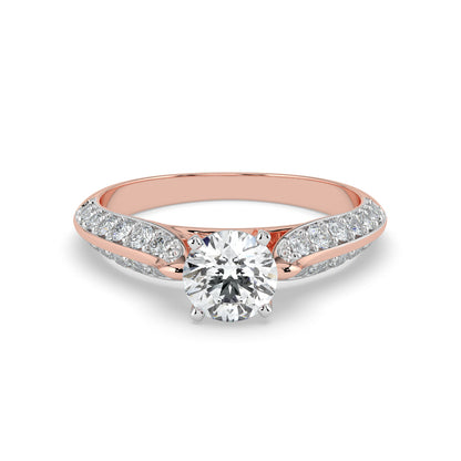 Elegant Aura Solitaire Diamond Ring