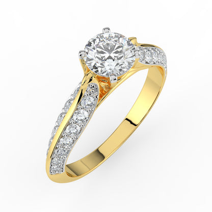 Elegant Aura Solitaire Diamond Ring