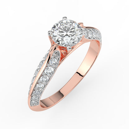 Elegant Aura Solitaire Diamond Ring