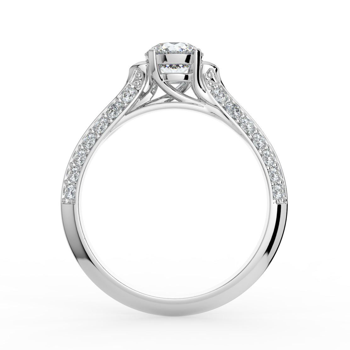 Elegant Aura Solitaire Diamond Ring