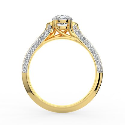 Elegant Aura Solitaire Diamond Ring