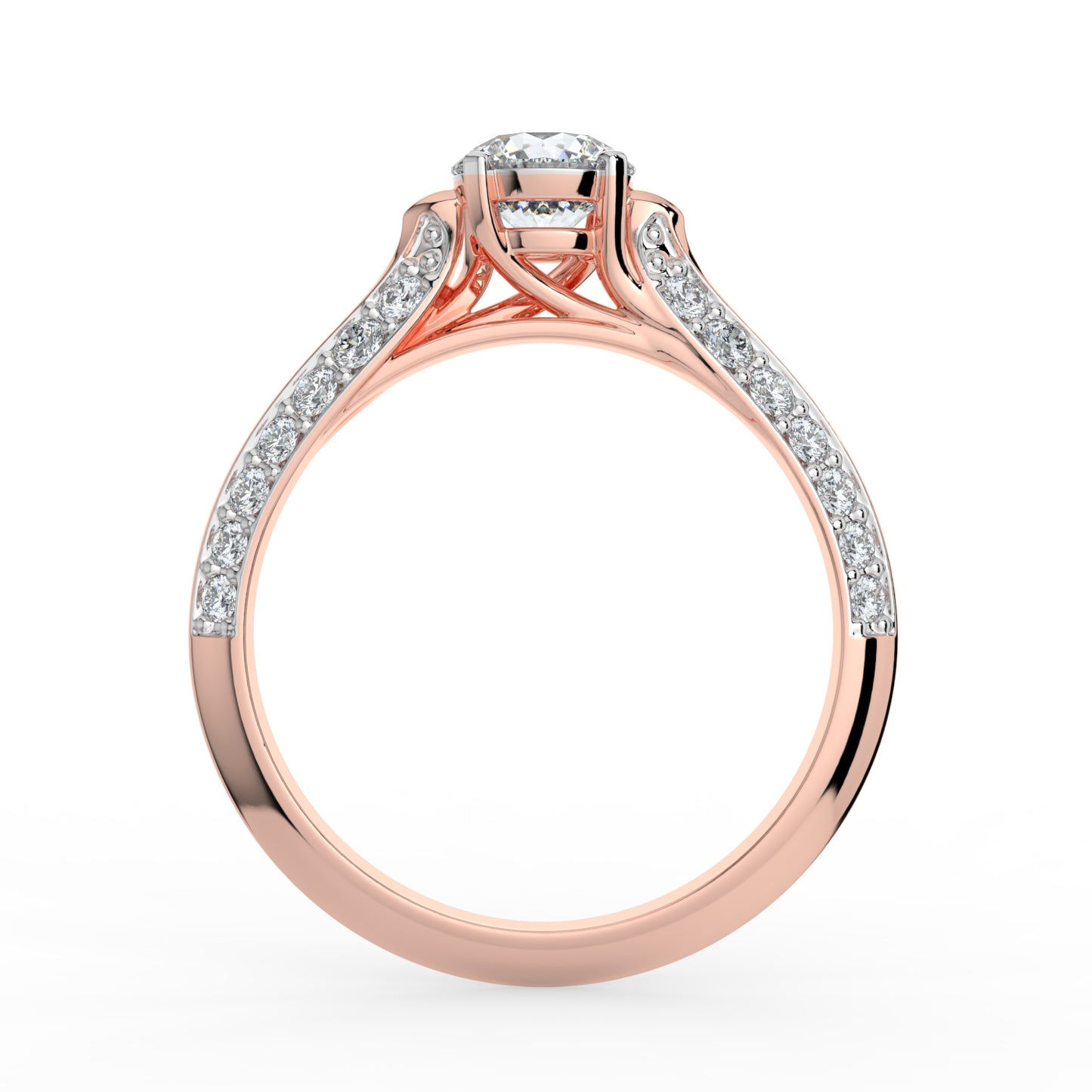 Elegant Aura Solitaire Diamond Ring