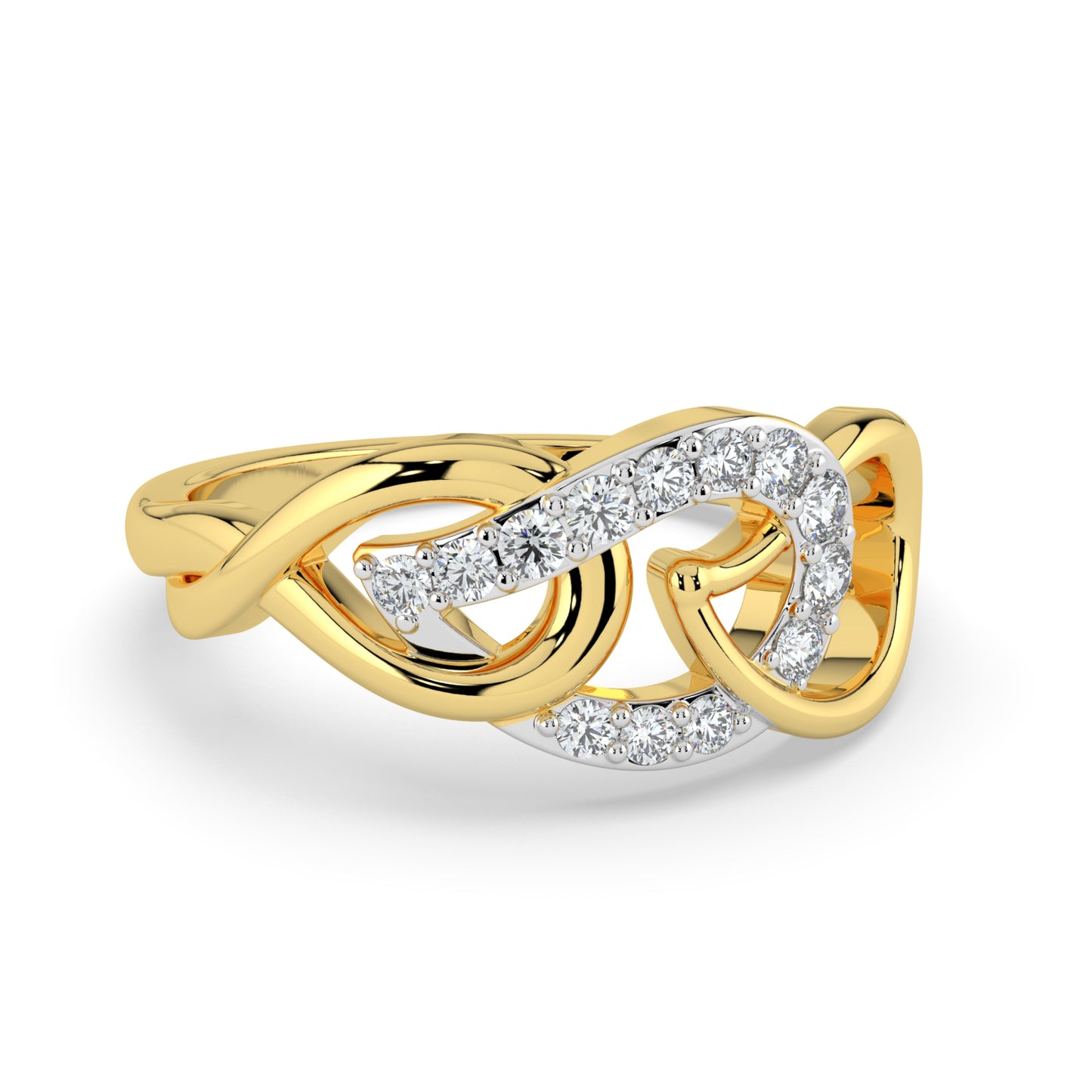 Infinity Knot Diamond Ring