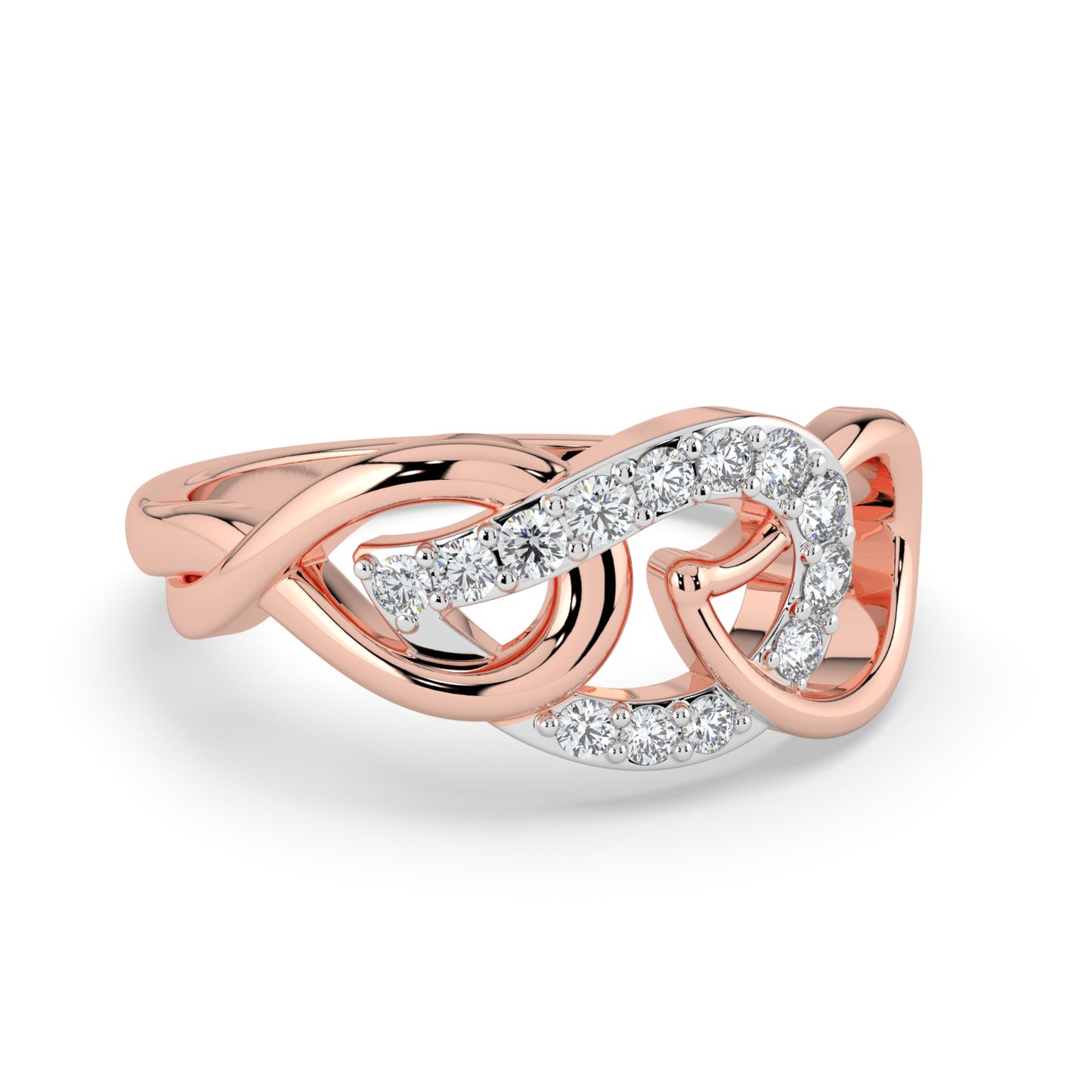 Infinity Knot Diamond Ring