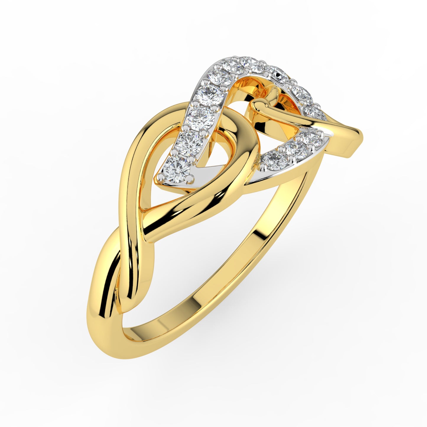 Infinity Knot Diamond Ring