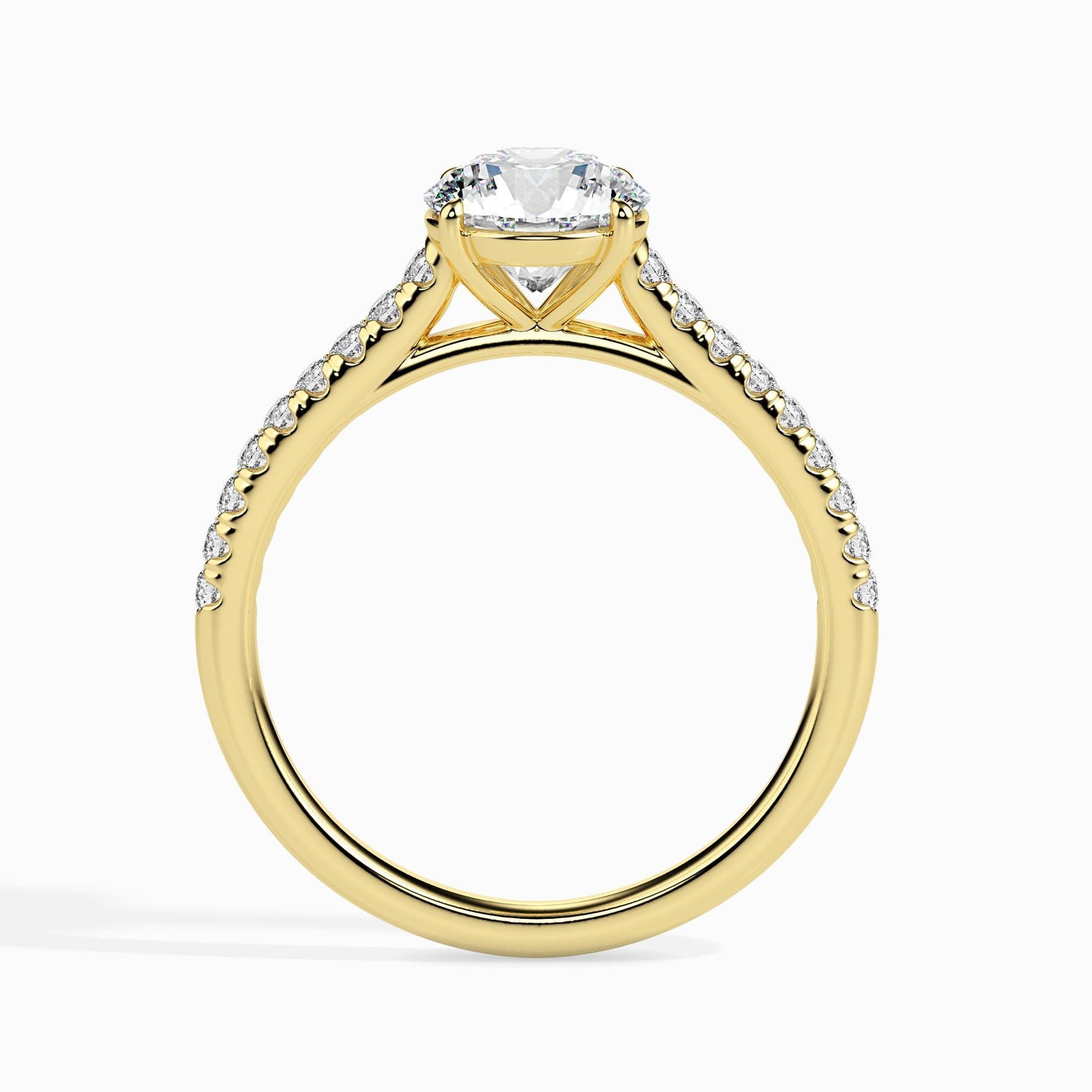 50 Cent Classic Solitaire Ring in Diamond Band