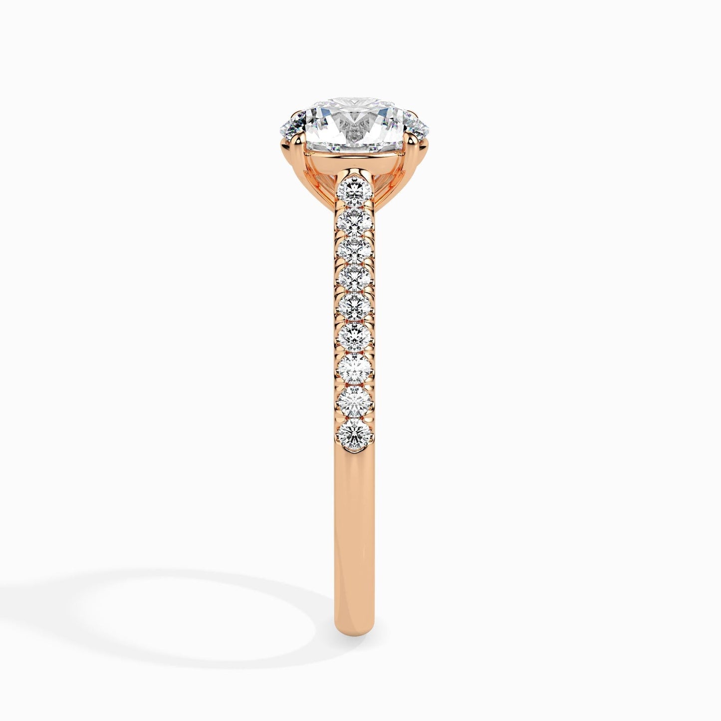 50 Cent Classic Solitaire Ring in Diamond Band
