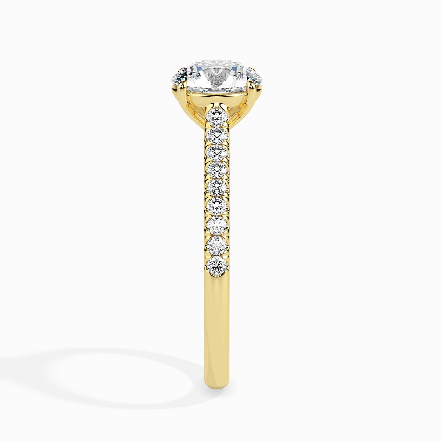 50 Cent Classic Solitaire Ring in Diamond Band