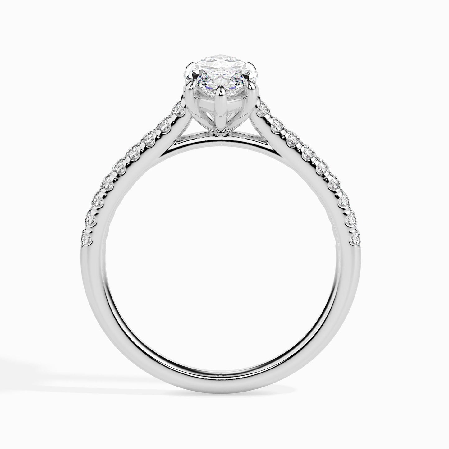 1.5 Carat Marquise Solitaire Ring in Diamond Band