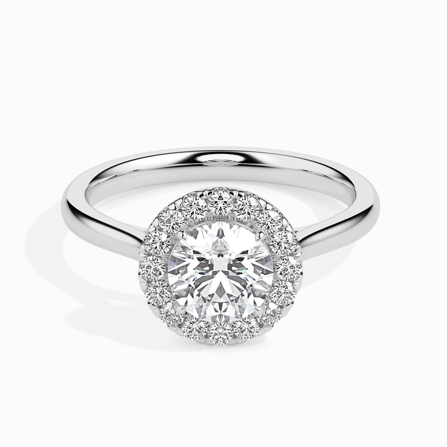 1 Carat Classic Solitaire Ring with Halo