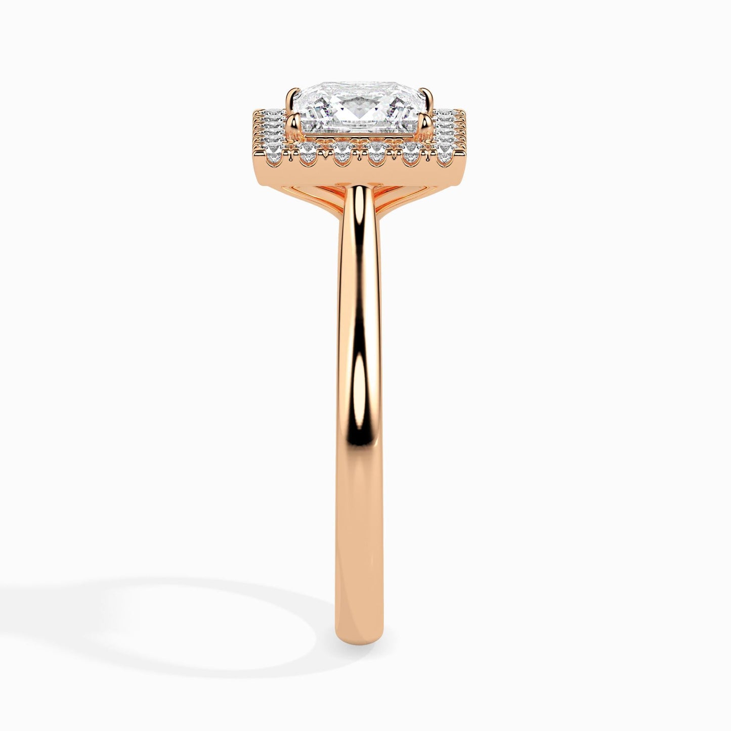 50 Cent Princess Solitaire Ring with Halo