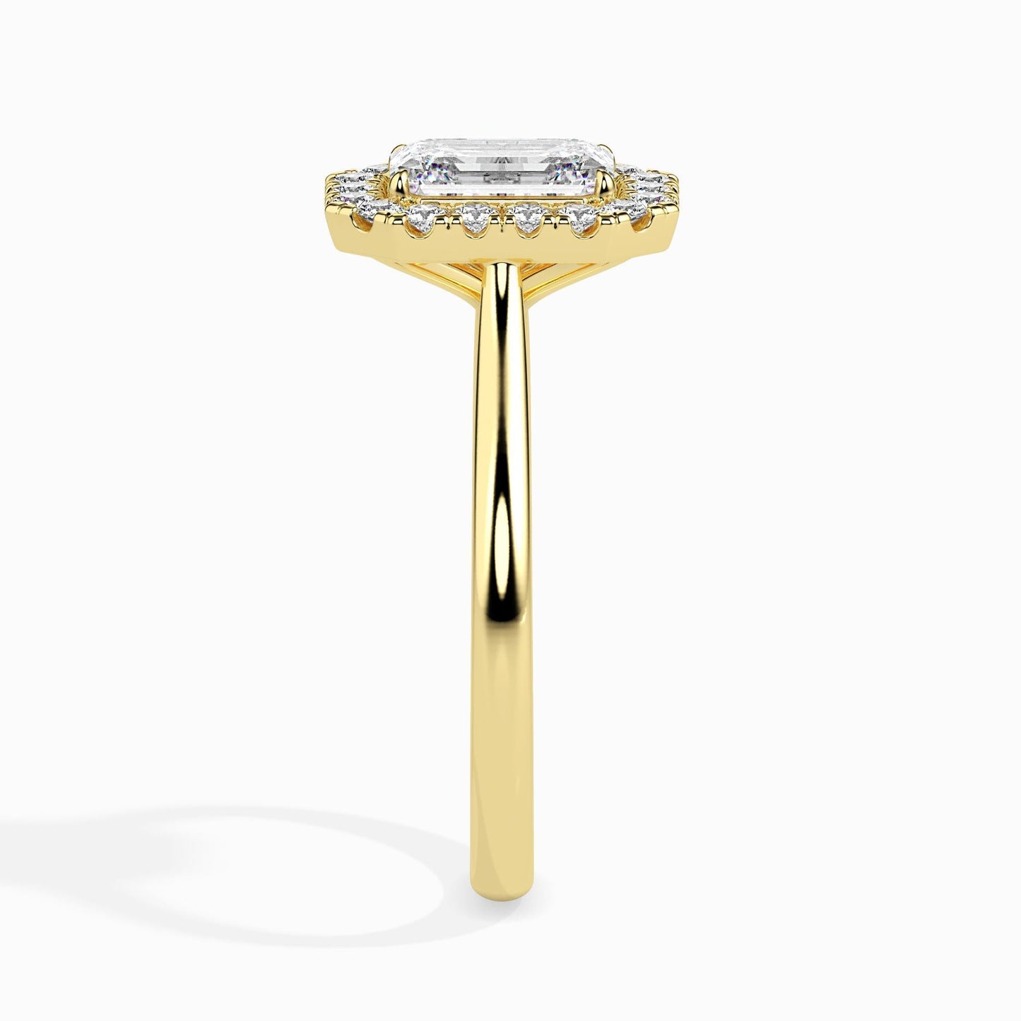 1 Carat Emerald Solitaire Ring with Halo