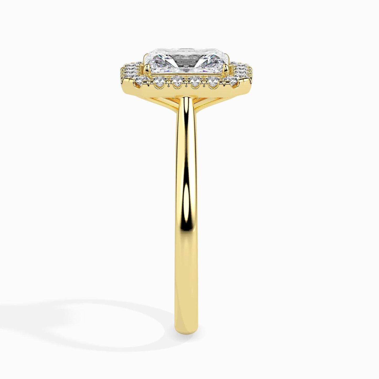 1 Carat Radiant Solitaire Ring with Halo