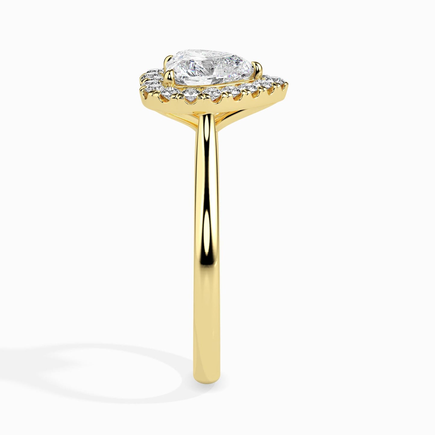 1 Carat Heart Solitaire Ring with Halo