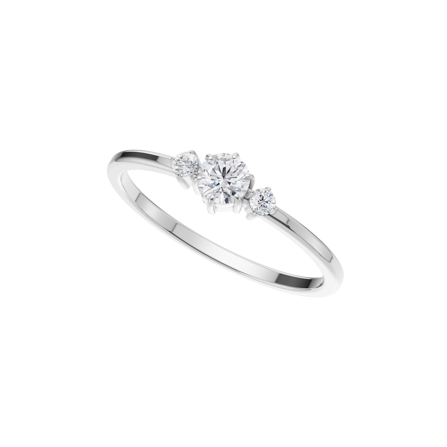Serene Crest Solitaire Ring