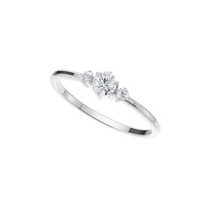 Serene Crest Solitaire Ring