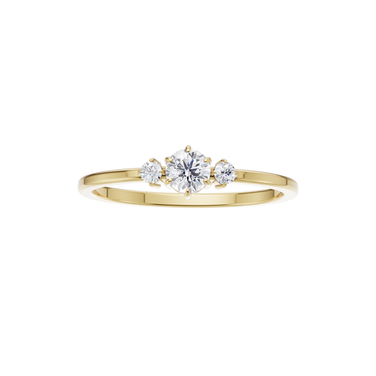 Serene Crest Solitaire Ring