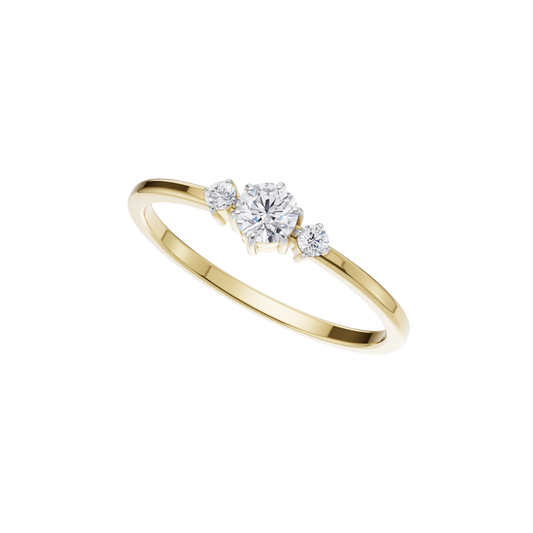 Serene Crest Solitaire Ring