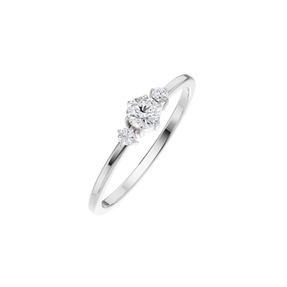 Serene Crest Solitaire Ring